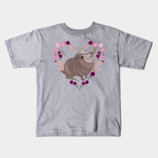 Skinny Pig Floral Kids T-Shirt